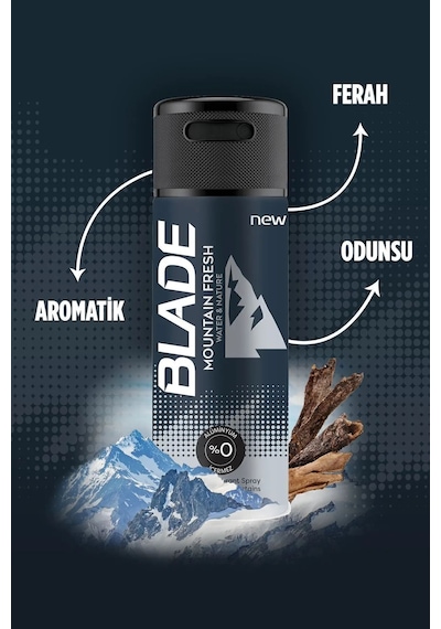 3 Adet Mountain Fresh Erkek Deodorant 150ml Leke Bırakmaz