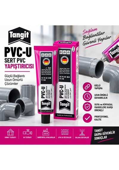 Tangit Pvc-u Sert Yapıştırıcı 50gr Yüksek Güçlü Yapıştırma Özelliği