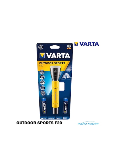 Varta Outdoor Sports F20 Led El Feneri Gri - Sarı