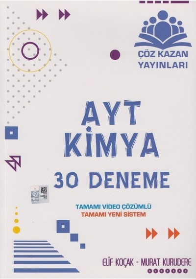 Ayt Kimya 30 Deneme Çöz Kazan Yayınları