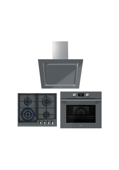 Teka HLB 8600 ST - GZC 64320 XBC ST - DLV 68660 ST TOS Urban Serisi Gri Ankastre Set