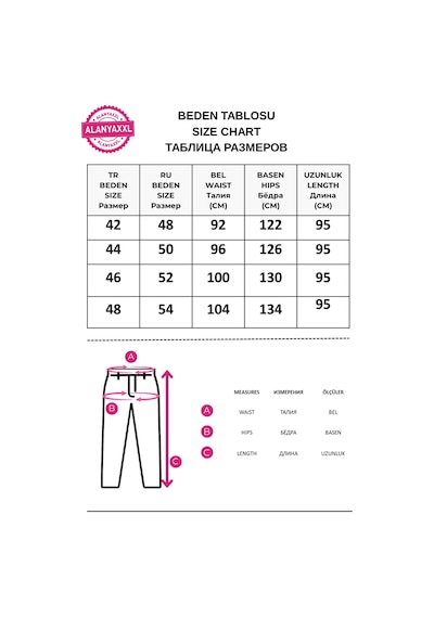 Büyük Beden Çiçek Desenli Mom Kesim Bileği Yırtmaçlı Denim Kadın Pantolon Mavi