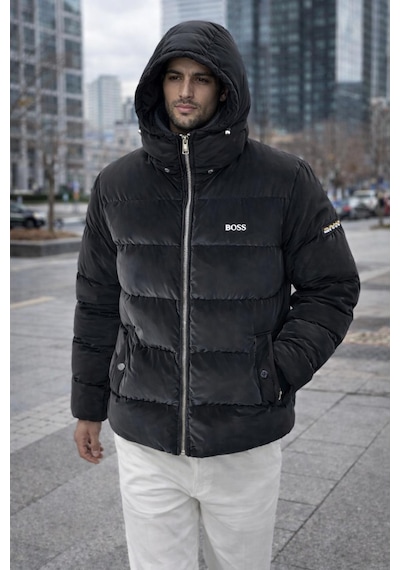 Hugo Boss Erkek Kışlık Mont Siyah