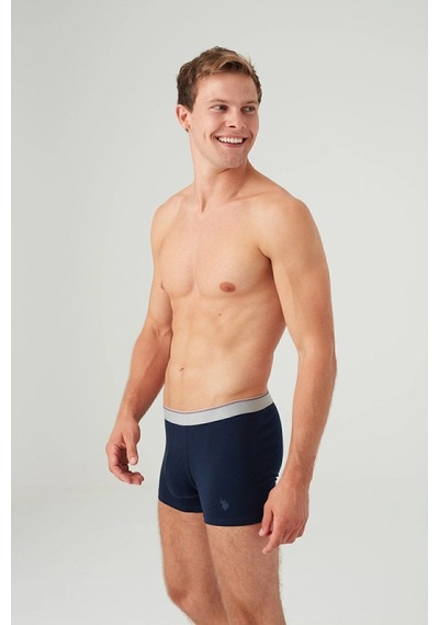 U.S. Polo Assn. Erkek Lacivert Tekli Boxer 80621 Baskılı