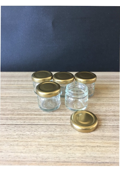 29 Cc Cam Kavanoz - 25 Adet - Gold Kapak . Mutfak.