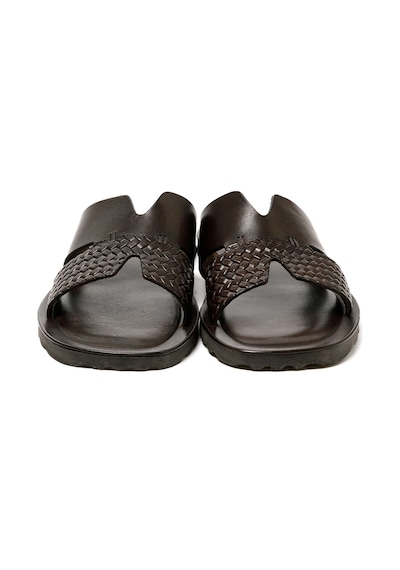 The Sandals Factory Dark Brown Sandalet Erkek M7896 The Sandals Factory Leather Upper Sandals Dark Brown