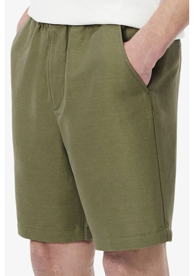 Lacoste Mens Reguler Fit Linen Blend Shorts Erkek Keten Şort Haki