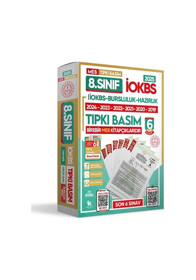 2027 8.Sınıf İOKBS-BURSLULUK Çıkmış Soru Tıpkı Basım 9lu Deneme Paketi PDF/Video Çözümlü Türkiye Gen