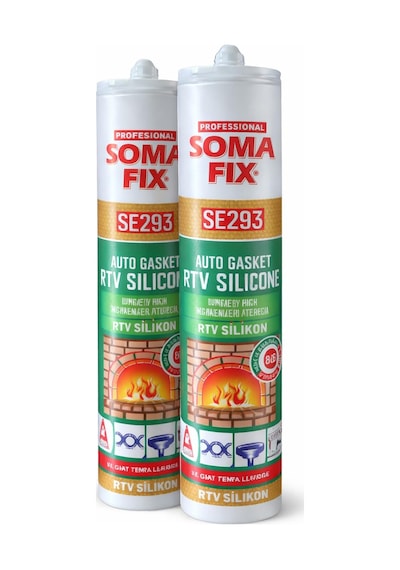 Somafix Se293 Kırmızı Rtv Silikon 280 Gr Yüksek Isıya Dayanıklı, Conta Ve Sızdırmazlık Silikonu