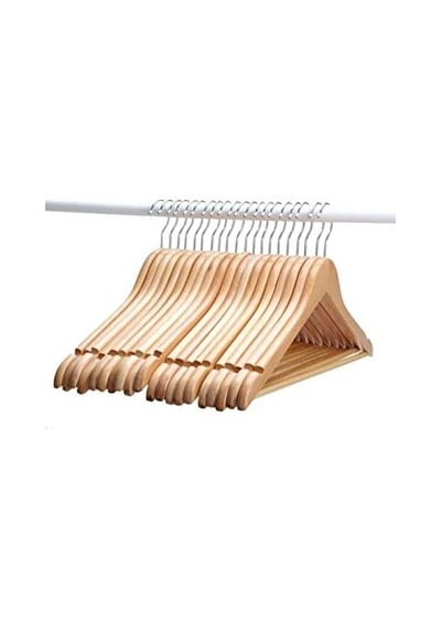 Askıcı Ahşap Naturel Kıyafet Ve Elbise Askısı 20 Adetaa-olg77712321 Çok Renkli