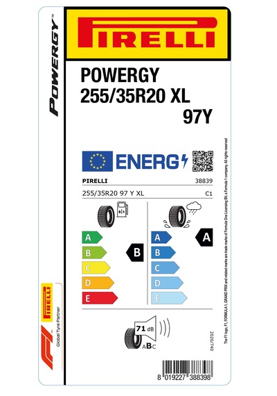 Pirelli 255/35R20 97Y Xl Powergy Yaz Lastiği 2024
