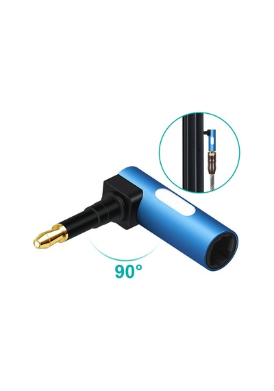 Dijital Ses Bağlantısı İçin 3.5mm Mini Fiber Adaptörlü 90 Derece Optik Ses Kablosu
