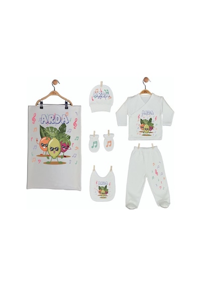 Pia Baby Gl 1903-07 İsme Özel Battaniye Zıbın Set Krem