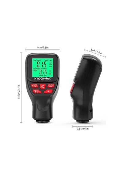 Valkyrie Hw300-max Dijital Kaplama Kalınlığı Ölçer 0-2000 Μm, Fe/nfe Otomatik Algılama, Lcd Ekran