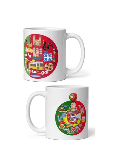 Portekiz Kupa Bardak 2 Adet Seyahat Hatıra Portugal Mug