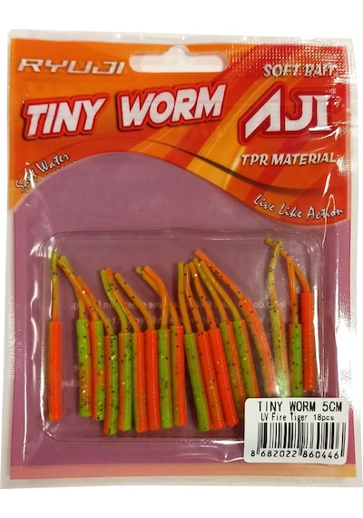 Ryuji Tiny Worm 5cm Silikon Yem 18 Adet Orange
