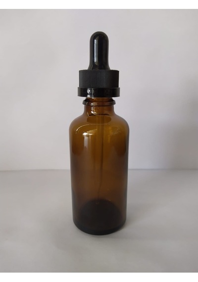 50Ml Cam Amber İnce Damlalıklı Çocuk Kilitli Kapak Siyah(10 Ad)