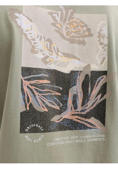 Jack & Jones Montauk Allover Print Erkek Yeşil Tişört 12292148-sgrs