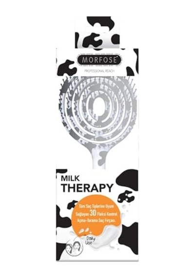 Milk Therapy Üç Boyutlu Oval Saç Fırçası - Kolay Tarama, Tüm Saç Tipleri Genel