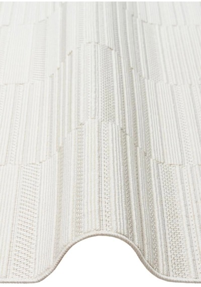 Eko Halı Mono Loop 01 White Sisal Görünümlü Bukleli Kaymaz Tabanlı Yıkanabilir Halı Beyaz