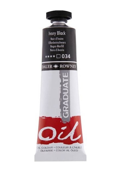 Daler Rowney Graduate Yağlı Boya 38Ml 034 Ivory Black