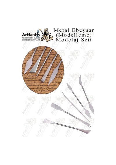 Ebeşuar Seti Metal 5 Li 18 Cm 1 Paket Çelik Modelaj Modelleme Aletleri Seramik Kil Ve Heykel Modelaj Kalemi Dip Alma