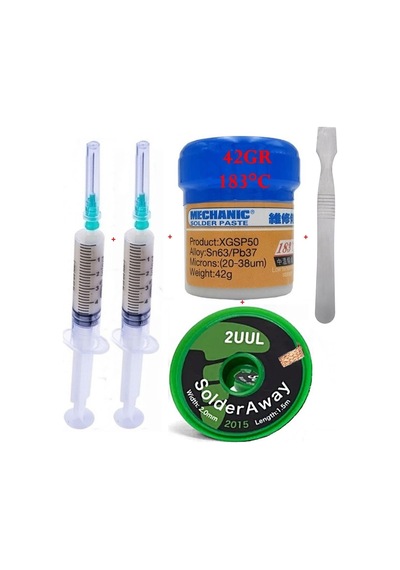Mechanic Krem/ Lehim Solder Paste 183 C Sn63/pb37 42gr Flux Lehim Toplama 2uul-2015 Emme Fitili 2,0mm St16