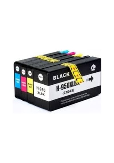 Hp 8600 Seri Uyumlu Kartuş Seti 4 Lü 950Xl Black Ve 951Xl Renkli