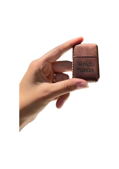 Deri Kılıflı Zippo Model Çakmak Çakmak 5685 Kahverengi
