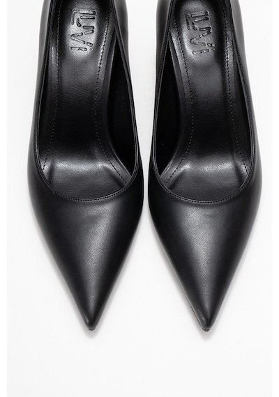 Luvishoes Luvi Shoes Marcus Siyah Cilt Kadın Topuklu Ayakkabı Siyah Cilt