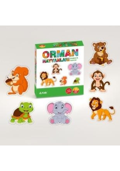 Kolix Baby Puzzle Orman Hayvanları Eğitici Oyun Kartları