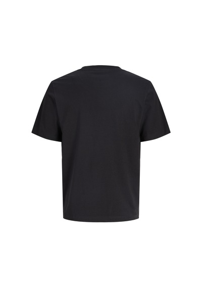 Jack & Jones Büyük Beden Gögüs Baskili Regular Fit Tisört - Frederiksberg - 12307847 Siyah