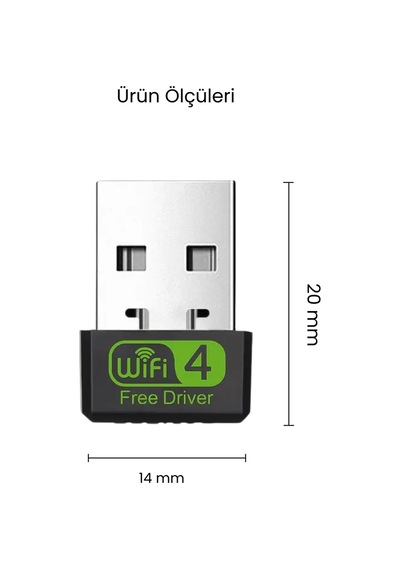 Usb Wifi Adaptör Kablosuz Wifi İnternet Alıcı Ağ Kartı Masaüstü Bilgisayar Pc 300 Mbps 802.11n 89387502