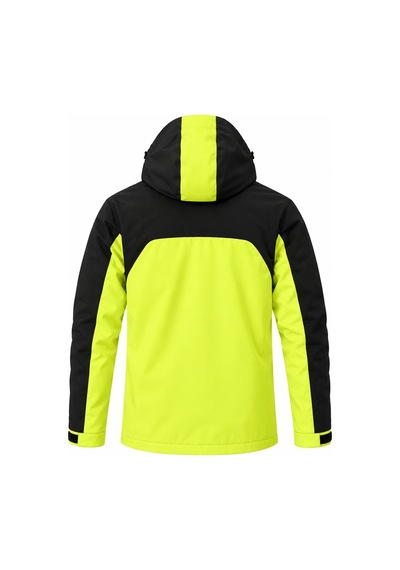 Ghassy Co. Ski Pro Series Kayak İçi Polarlı Rüzgar Geçirmez Su İtici Outdoor Softshell Mont Neon Yeşil