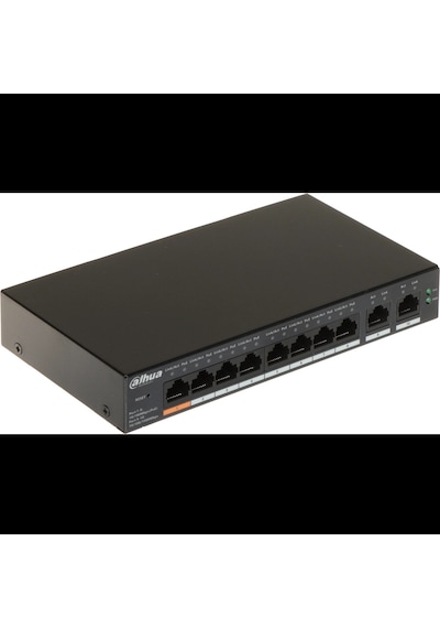 Dahua Cs4010-8et-60, 8 Port, Megabit, Poe 60w, 2 Port Gigabit Uplink, Cloud Yönetilebilir, Switch