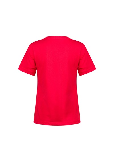 2as Alone Baskılı V Yaka Kadın T-shirt 413 Kırmızı
