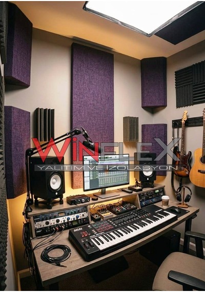 Akustik Kumaş Kaplı Panel-60x240cm Mor