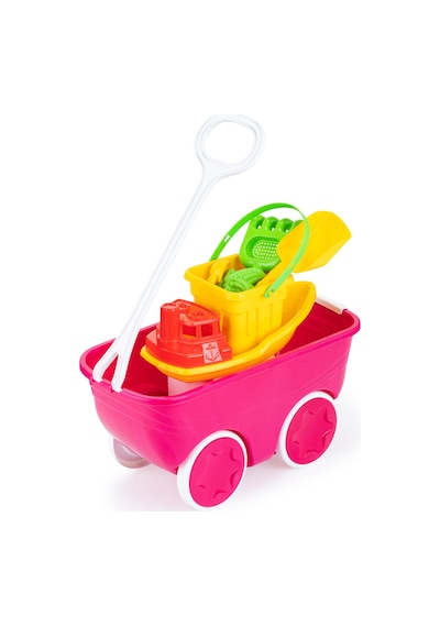 Erdem Toys Gezgin Vagon Oyun Seti Balıkçı Tekneli Kovalı - Pembe
