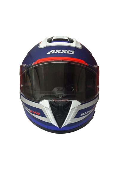 Axxis Hawk Evo Daytona C7 Mat Full Face Güneş Vizörlü Motosiklet Kaskı Beyaz Mavi