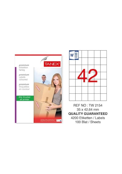 Tanex Tw-2154 Sevkiyat ve Lojistik Etiketi 35x42,43 mm