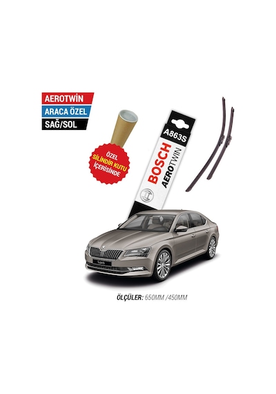 Bosch Aerotwin A863S Skoda Superb Silecek Takımı (2015-2024)