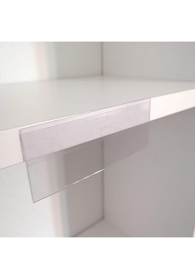 Cep Tipi Yapışkanlı Şeffaf Etiketlik 10x5cm U Tipi 100lü Paket 100 Adet