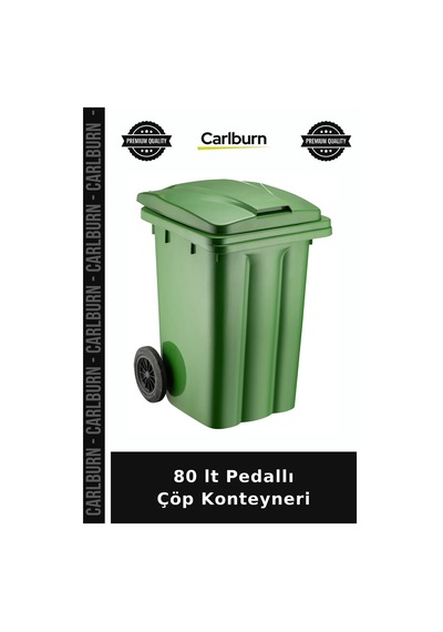 Premium 80 Lt Pedallı Çöp Konteyneri Geniş Atık Kurum