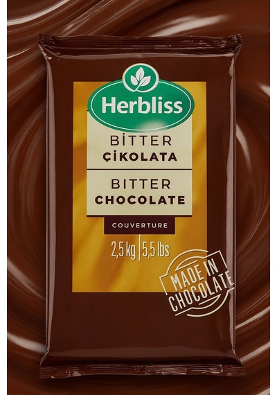 Herbliss Altınmarka Bitter Kuvertür Çikolata 2.5 Kg