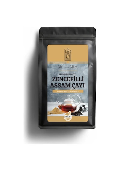Premium Ginger Black Tea 50g, Zencefil Aromalı Siyah Çay