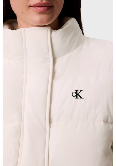 Calvin Klein Suya Dayanıklı Çıkarılabilir Kapüşonlu Şişme Mont Lv047h504gyas Kadın Mont Lv047h504g Yas Krem