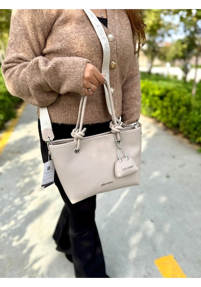 Just Polo Kadın Su Geçirmez Yumuşak Deri Ayarlanabilir Askılı Lüks El & Omuz Çantası Taş 68950127