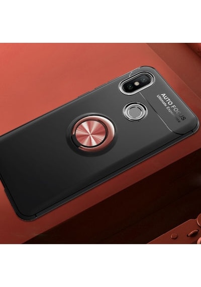 Xiaomi Mi 8 Se Kılıf Yüzüğü Stant Ve Araç Tutucu Olabilen Şık Esnek Premium Silikon Kapak Ryc/ravel Siyah - Rose Gold
