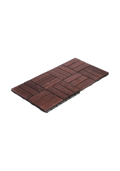 Runnen Akasya Ağacı Yer Karosu 9 Adet Bahçe Banyo Deck Ahşap Karo Masif Yer Döşemesi Balkon Deck