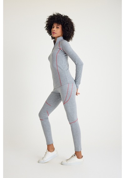 Scorp Thermo-fit Extreme Kadın Termal İçlik Fermuarlı Üst Kayak İçliği Gri Siyah Scorp Thermo-fit Extreme Kadın Termal İçlik Fermuarlı Üst Kayak İçliği Gri Siyah